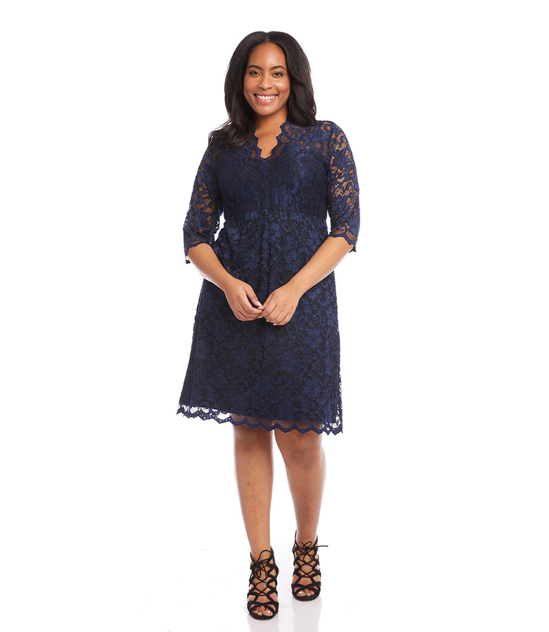 plus size navy dress